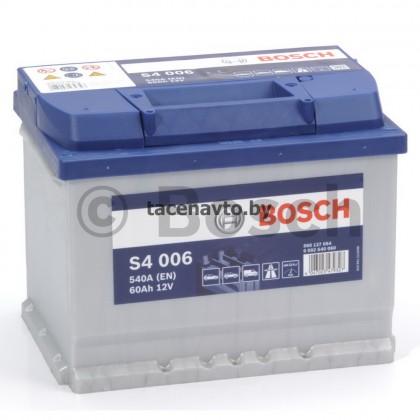 Аккумулятор BOSCH Silver 60 А/ч прямая L+ 242x175x190 EN540 А