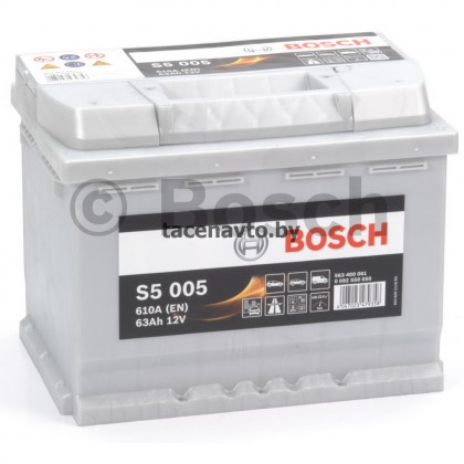 Аккумулятор BOSCH Silver Plus 63 А/ч обратная R+ 242x175x190 EN610 А