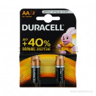 Батарейка алкалиновая Duracell LR6 MN1500 AA 1,5 В упаковка 2 шт. LR6 MN1500 BL-2